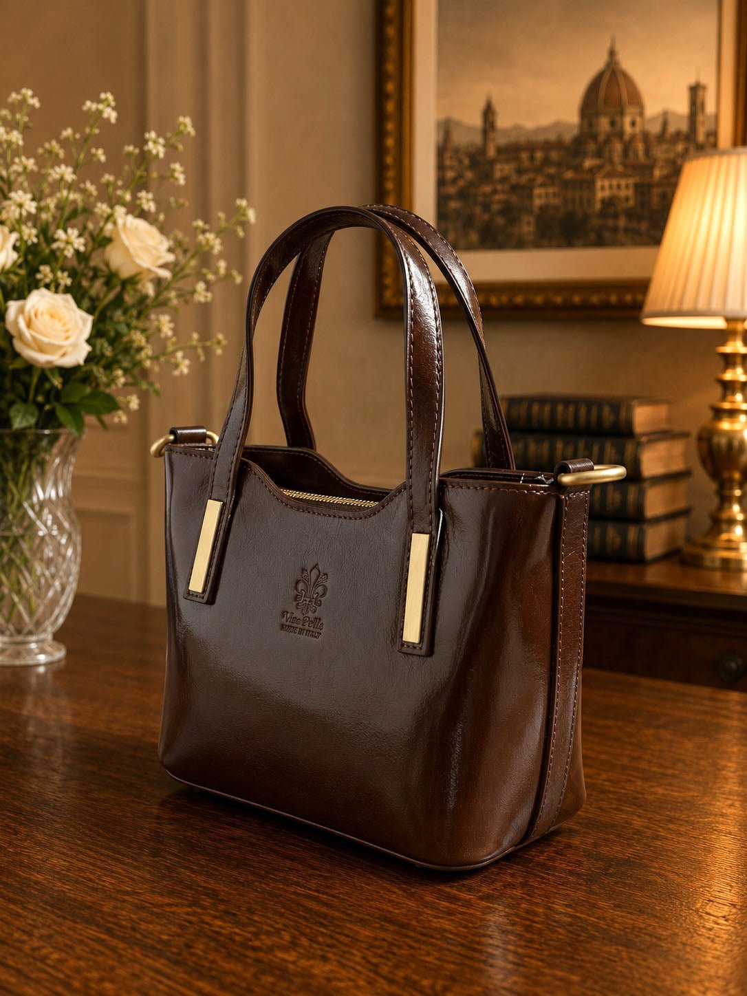 Liviana Hand-Dyed Italian Leather Bag - Leather Italiano