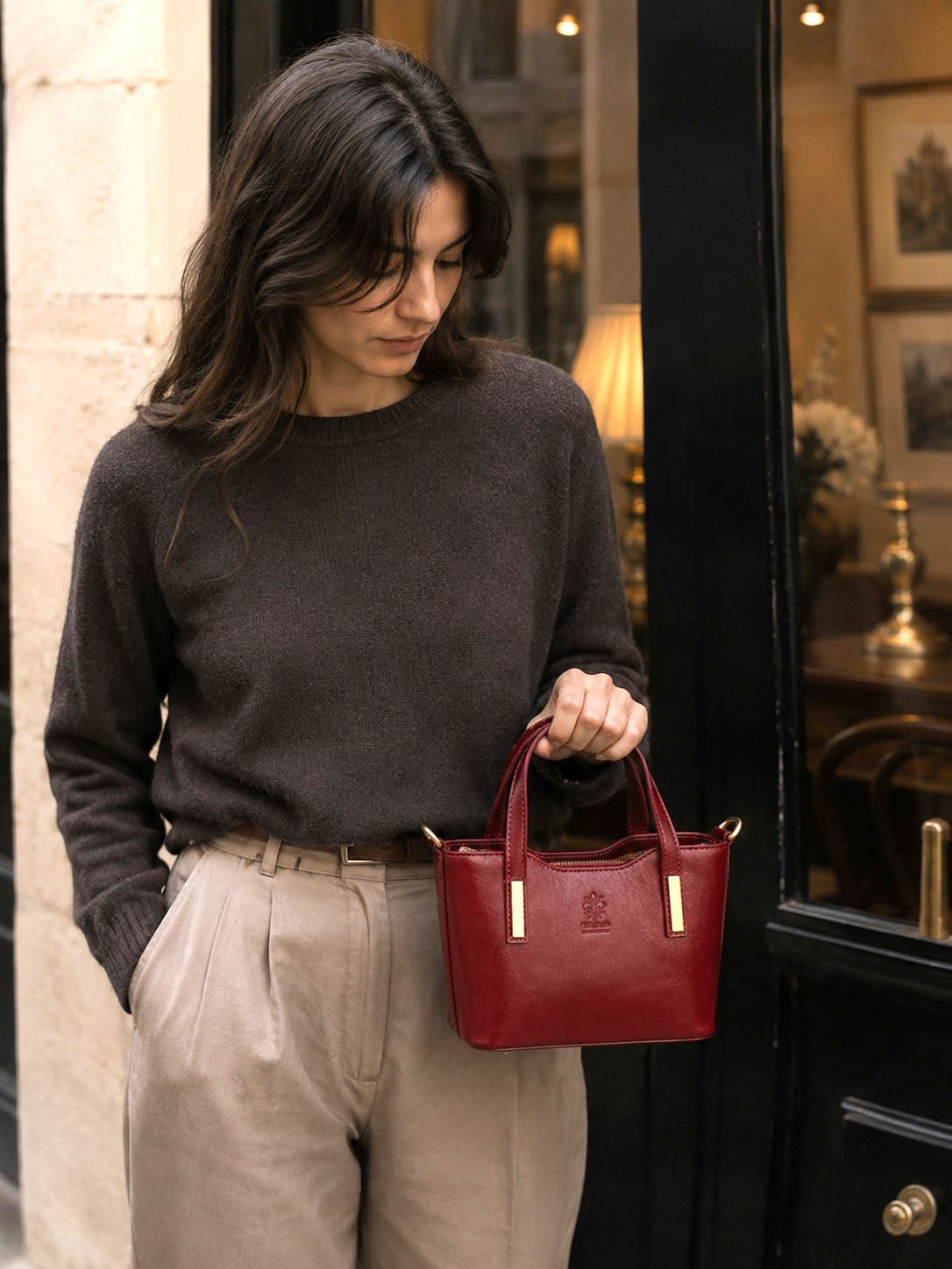 Liviana Hand-Dyed Italian Leather Bag - Leather Italiano