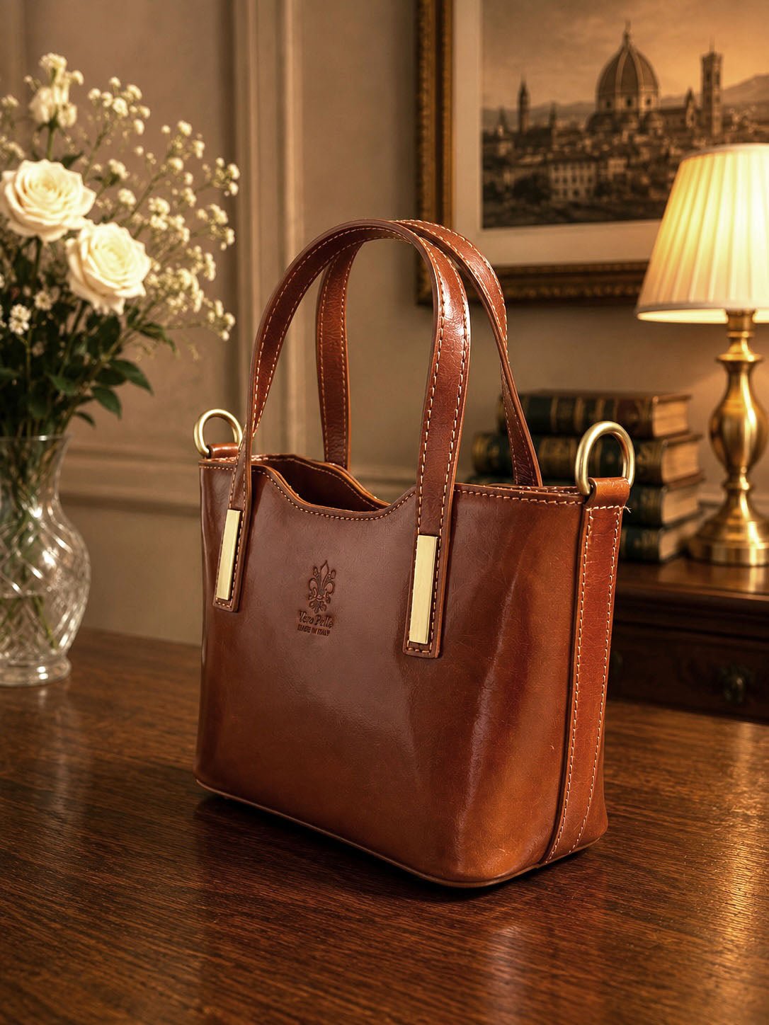 Liviana Hand-Dyed Italian Leather Bag - Leather Italiano