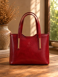 Liviana Large Italian Leather Structured Tote Bag - Leather Italiano