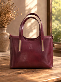 Liviana Large Italian Leather Structured Tote Bag - Leather Italiano