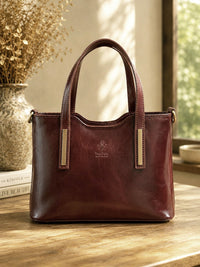 Liviana Large Italian Leather Structured Tote Bag - Leather Italiano