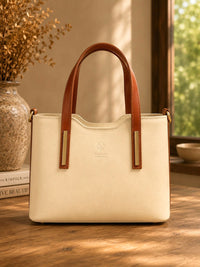 Liviana Large Italian Leather Structured Tote Bag - Leather Italiano