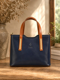 Liviana Large Italian Leather Structured Tote Bag - Leather Italiano