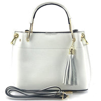 Lorena Red Leather Handbag - Leather Italiano