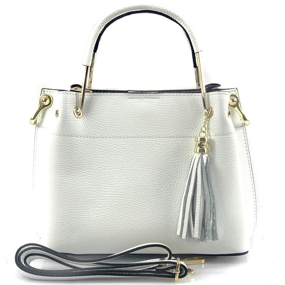 Lorena Red Leather Handbag - Leather Italiano