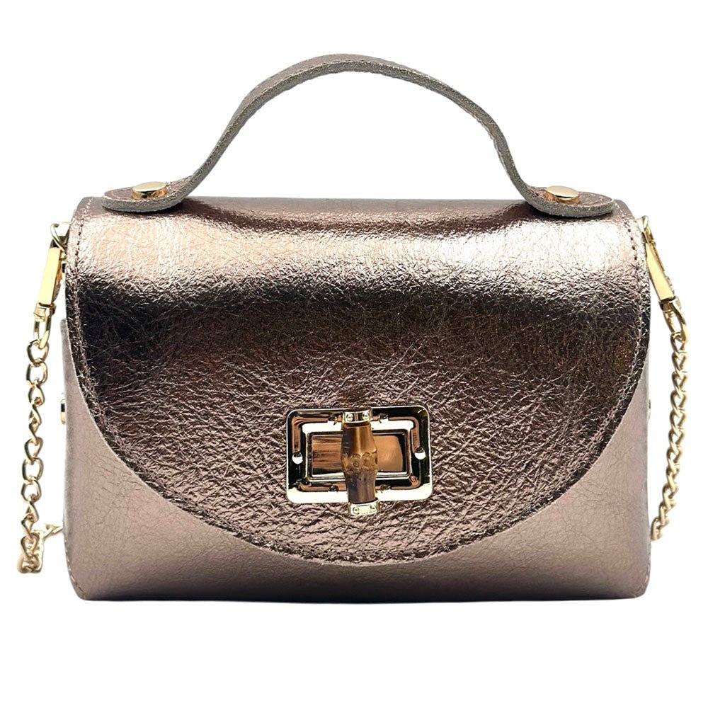 Lorenetta Cow Leather Mini Top Handle Bag - Leather Italiano