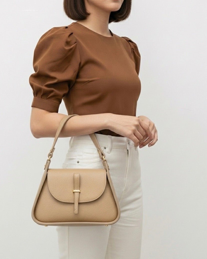 Lorenza Italian Cow Leather Shoulder Bag - Leather Italiano