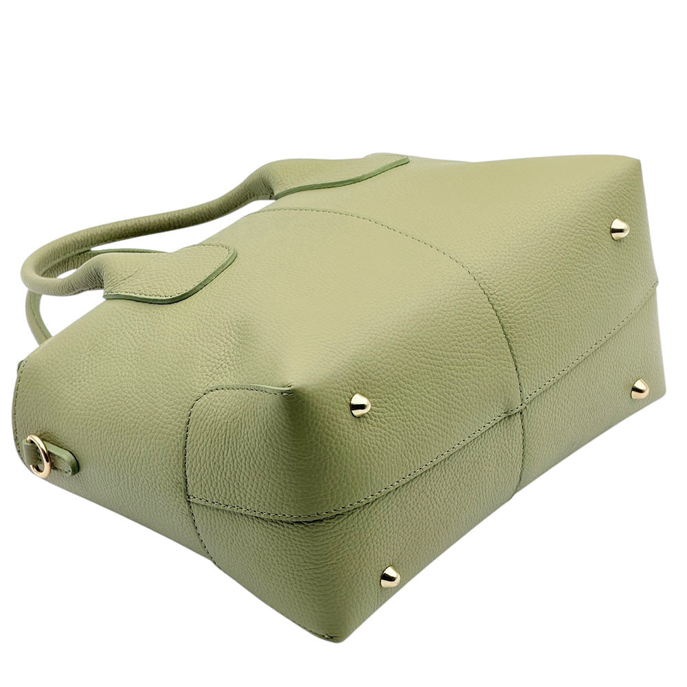 Loriena Italian Cow Leather Everyday Tote Bag - Leather Italiano