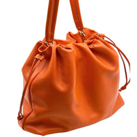 Luciana Cow Leather Drawstring Shoulder Bag - Leather Italiano