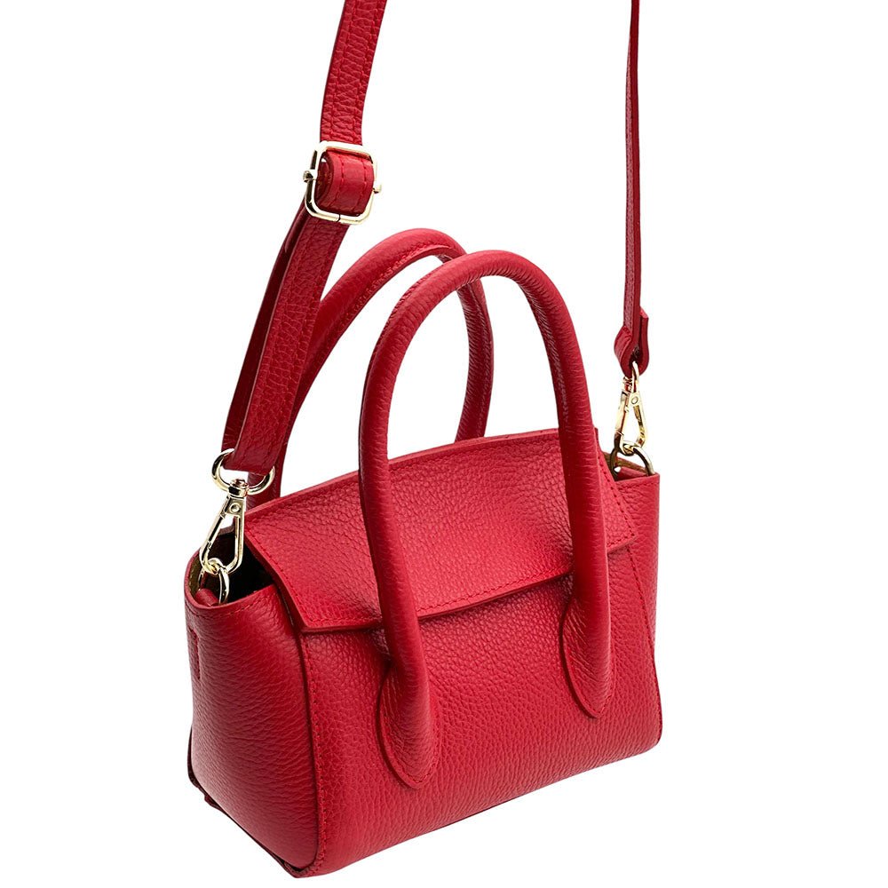 Lucilla Small Italian Cow Leather Handbag - Leather Italiano
