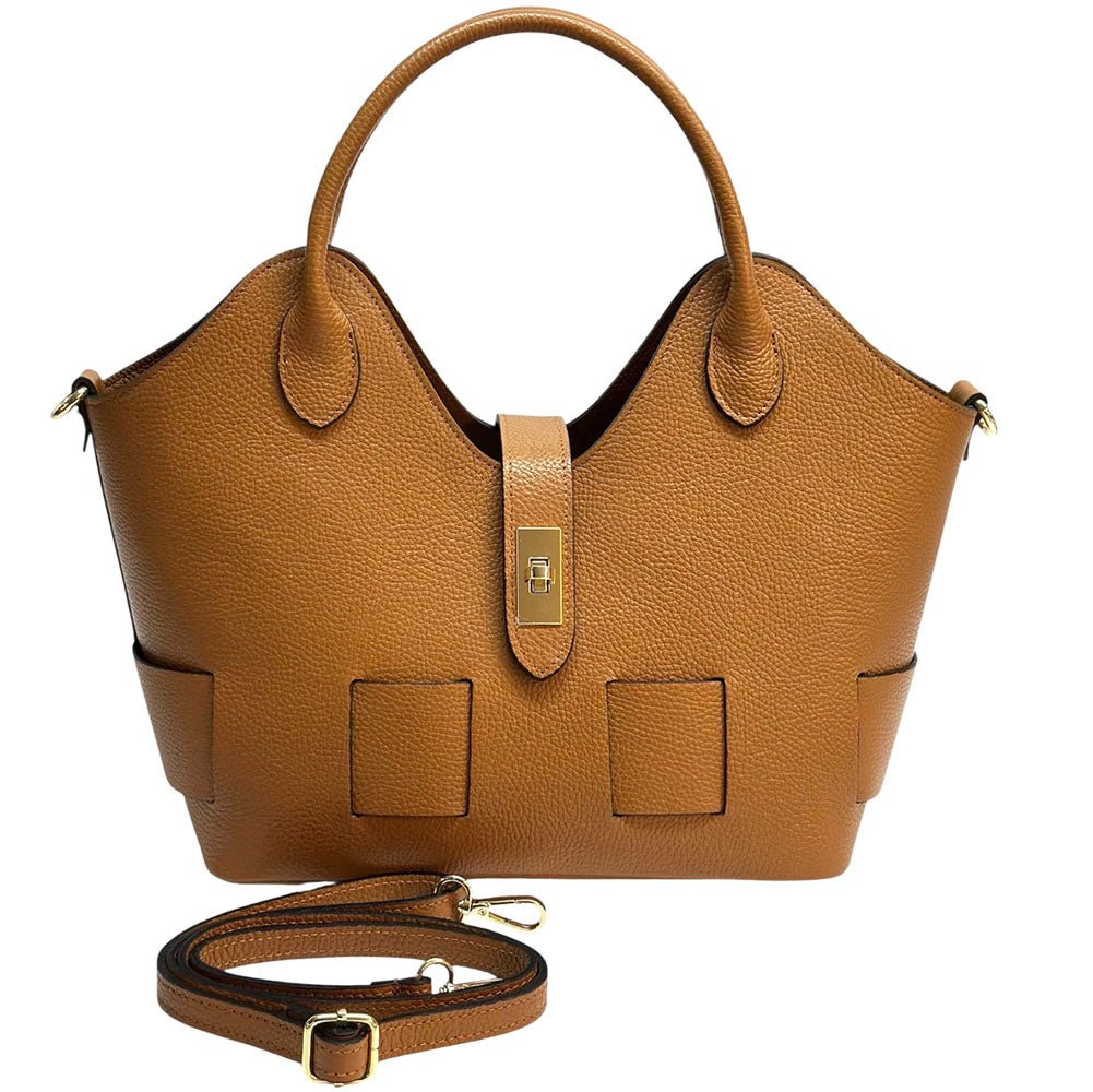 Lunetta Italian Leather Tote Bag - Leather Italiano
