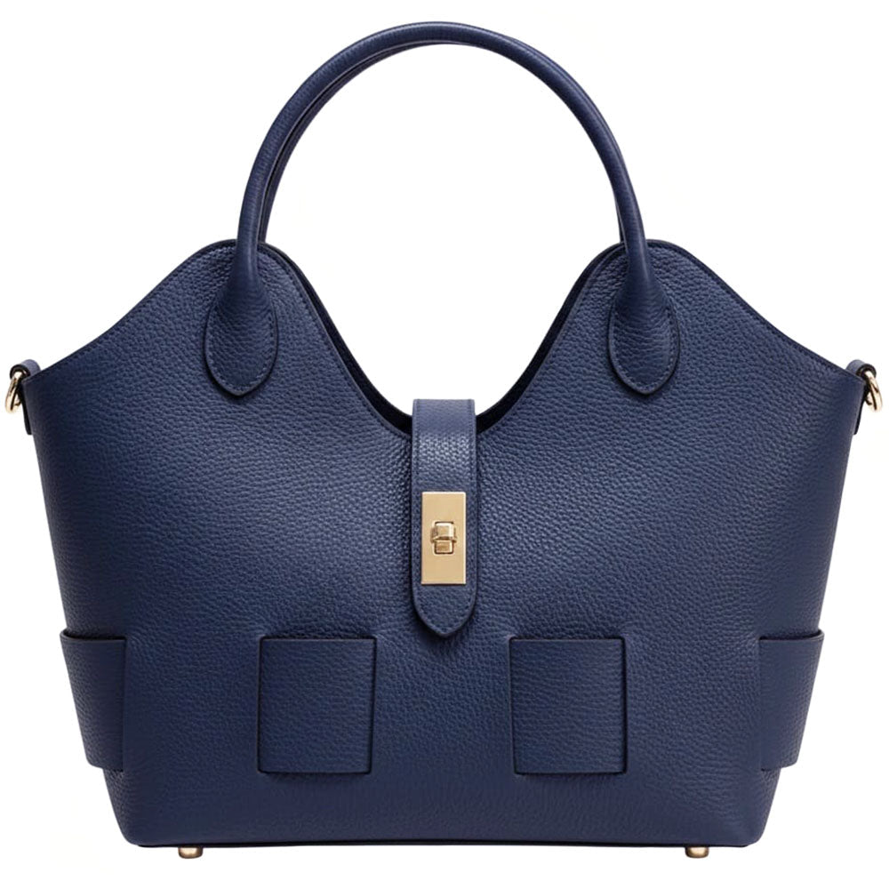 Lunetta Italian Leather Tote Bag - Leather Italiano