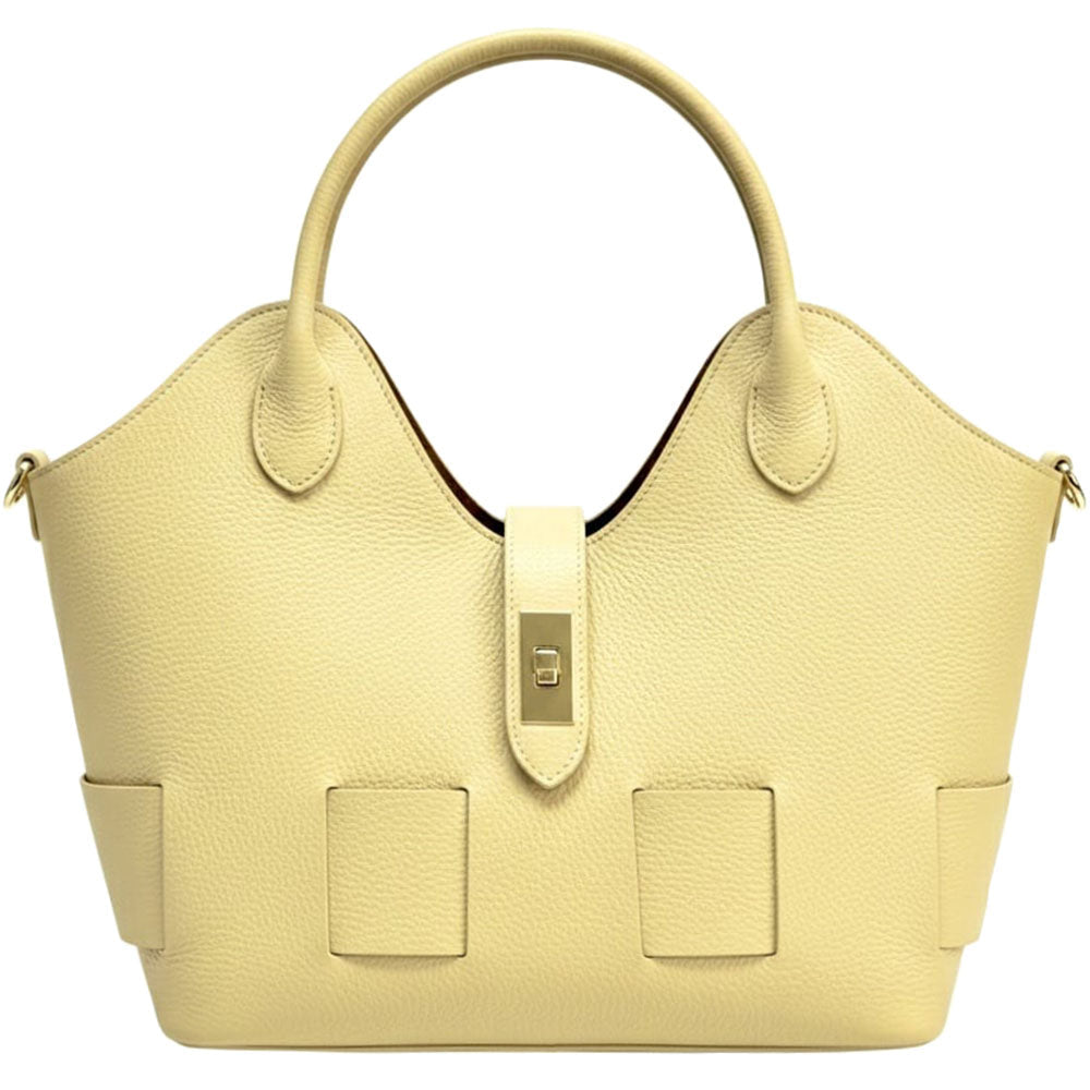 Lunetta Italian Leather Tote Bag - Leather Italiano