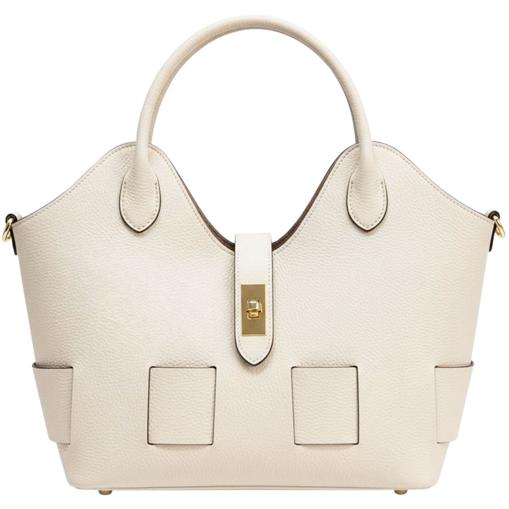 Lunetta Italian Leather Tote Bag - Leather Italiano