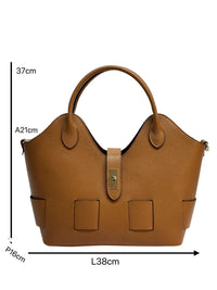 Lunetta Italian Leather Tote Bag - Leather Italiano