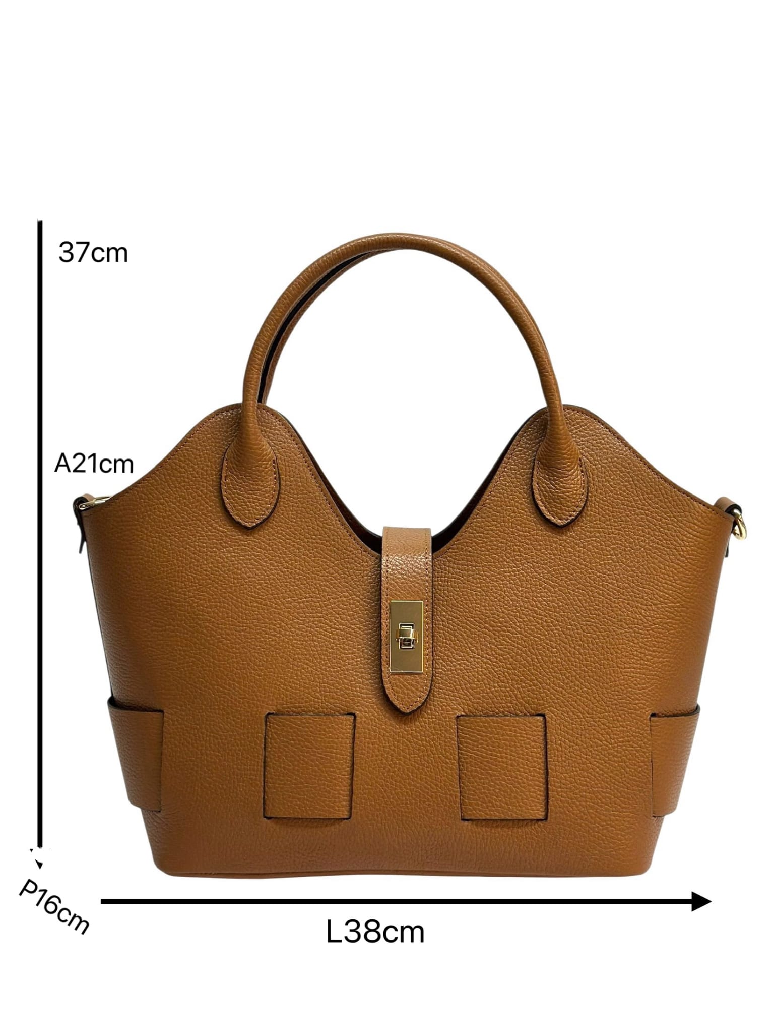 Lunetta Italian Leather Tote Bag - Leather Italiano