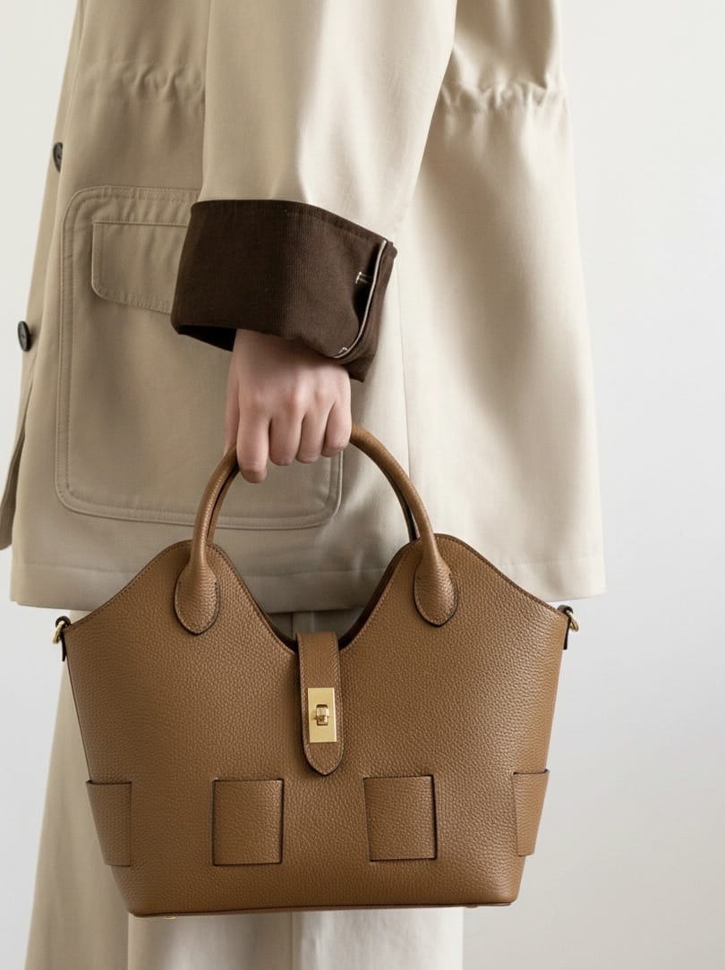 Lunetta Italian Leather Tote Bag - Leather Italiano