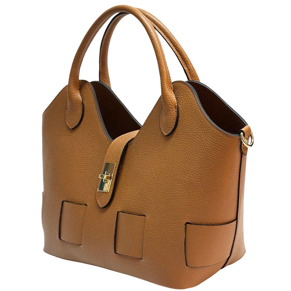 Lunetta Italian Leather Tote Bag - Leather Italiano