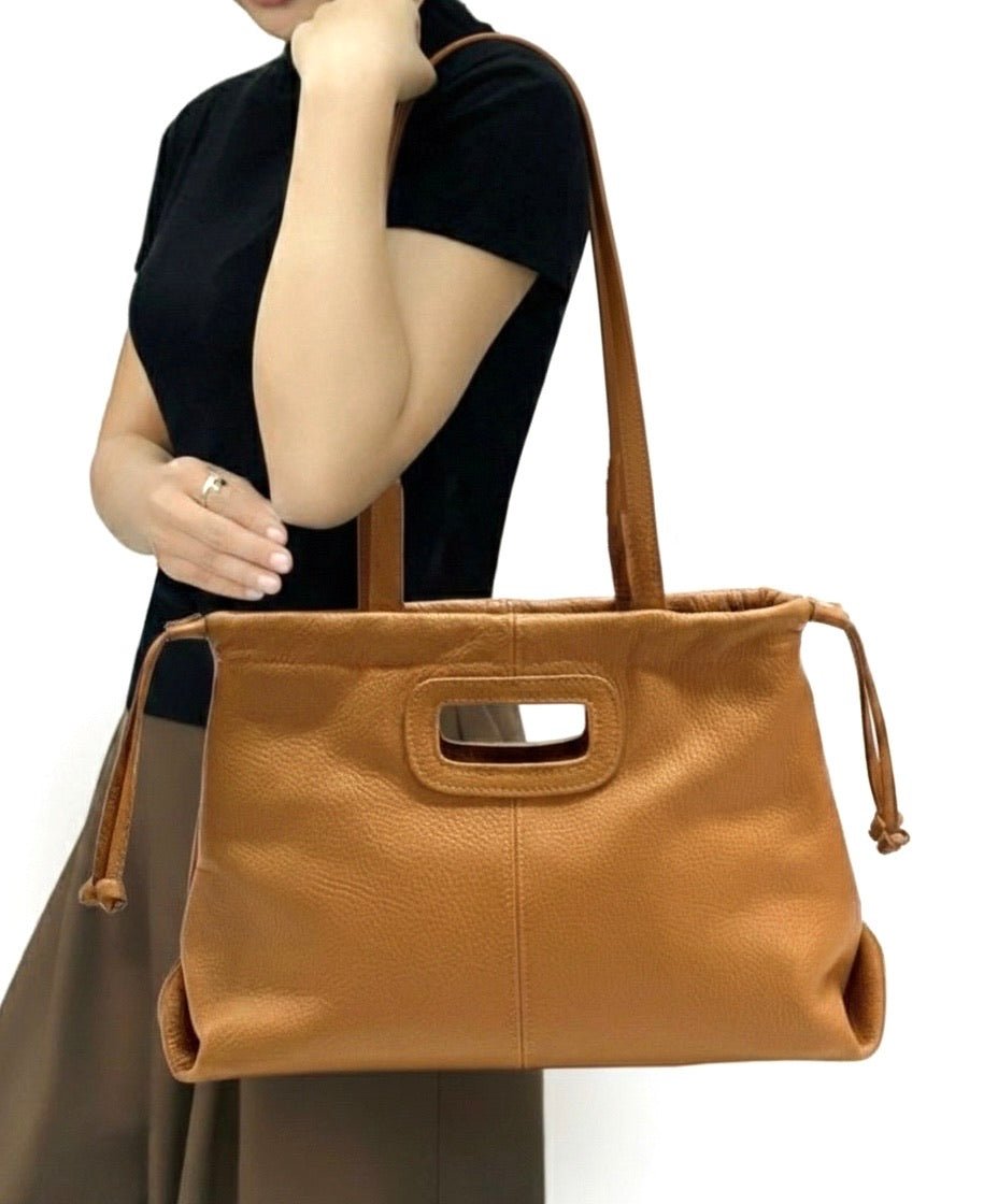 Lysandra Italian Soft Cow Leather Shoulder Bag - Leather Italiano