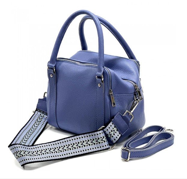 Maica Leather Boston Bag - Leather Italiano