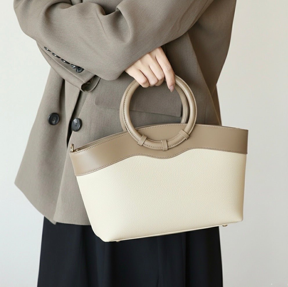 Marcella Cow Leather Top Handle Bag - Leather Italiano