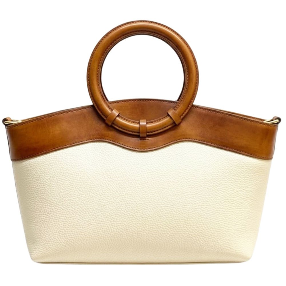 Marcella Cow Leather Top Handle Bag - Leather Italiano