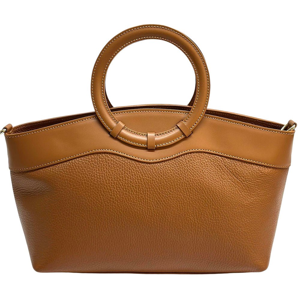 Marcella Cow Leather Top Handle Bag - Leather Italiano