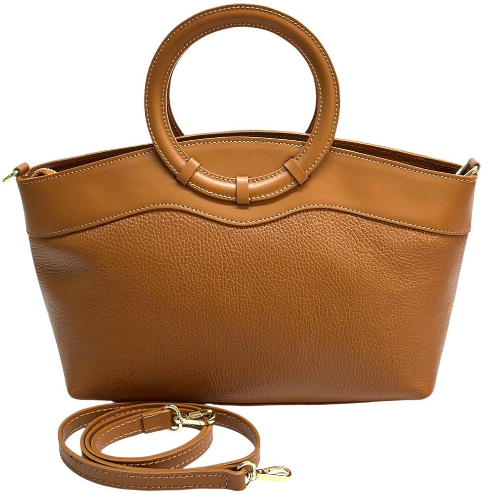 Marcella Cow Leather Top Handle Bag - Leather Italiano