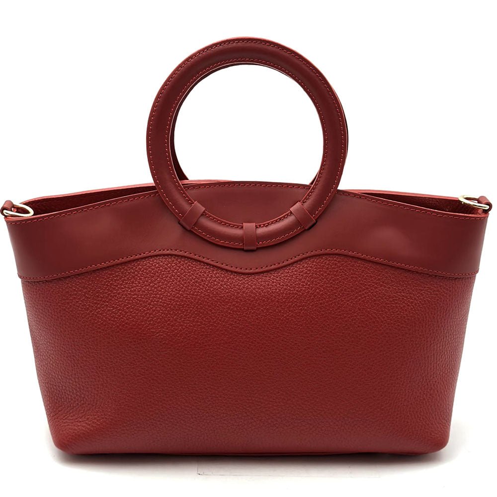 Marcella Italian Leather Top Handle Bag - Leather Italiano