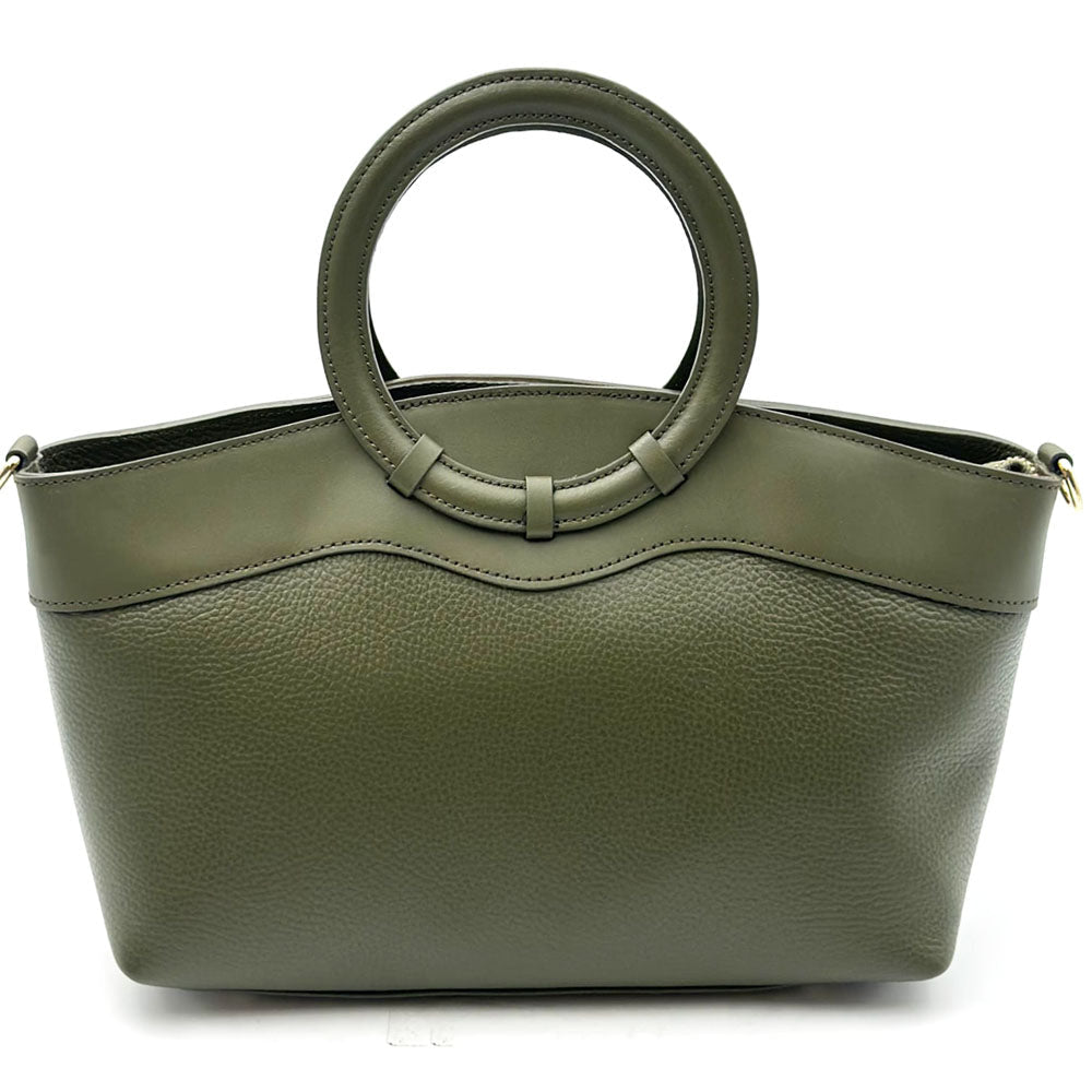 Marcella Italian Leather Top Handle Bag - Leather Italiano