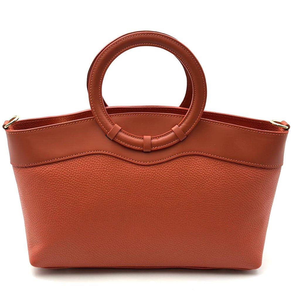Marcella Italian Leather Top Handle Bag - Leather Italiano