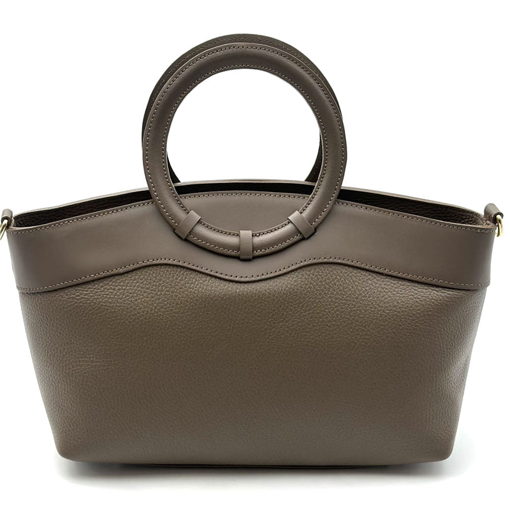 Marcella Italian Leather Top Handle Bag - Leather Italiano