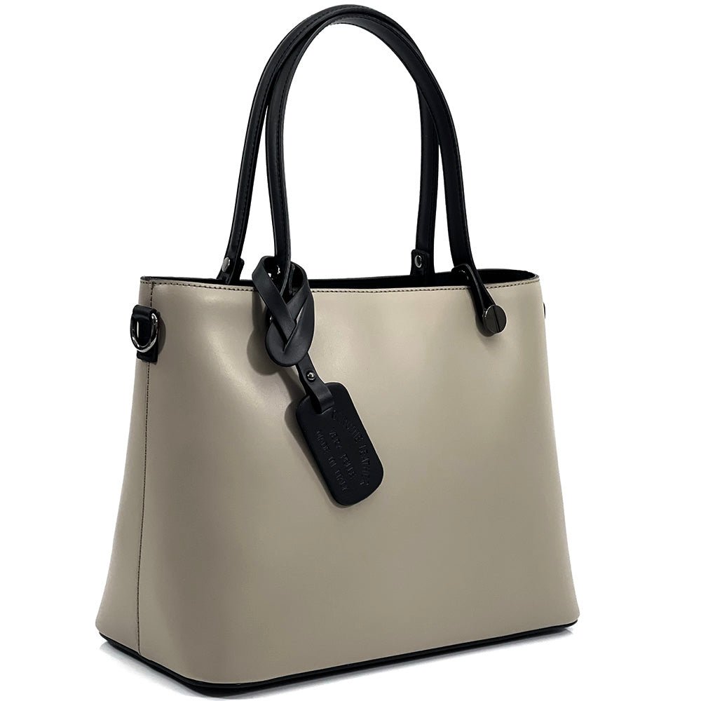 Margherita Tote Italian Handmade Leather Bag – Elegant Everyday Tote for Women - Leather Italiano
