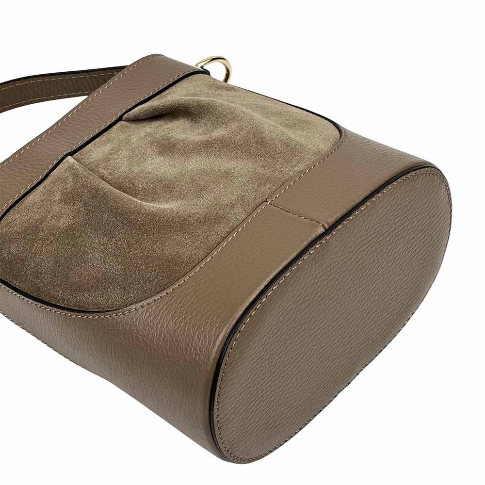 Marina Leather Bucket Bag - Leather Italiano