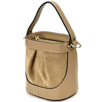 Marina Leather Bucket Bag - Leather Italiano