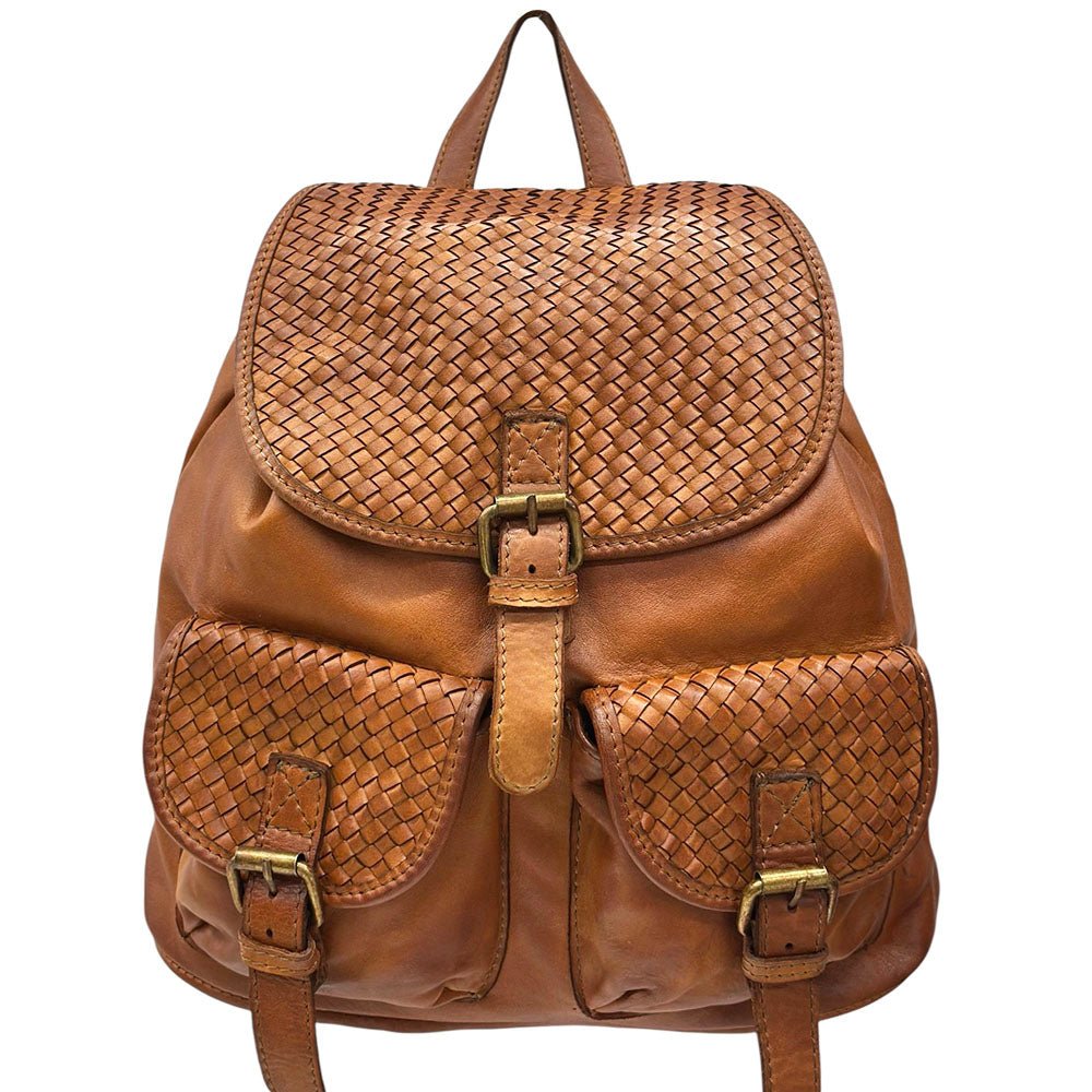Marinella Washed Cow Leather Backpack - Leather Italiano