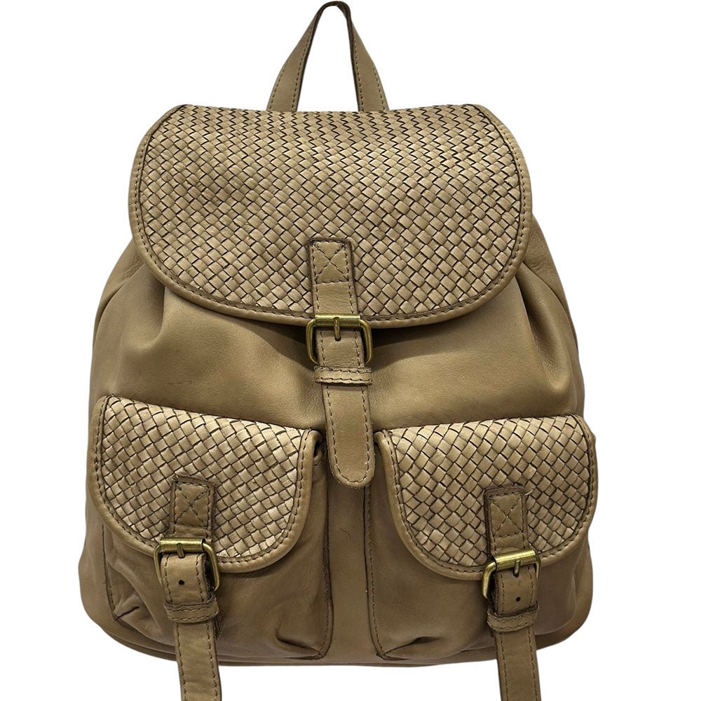 Marinella Washed Cow Leather Backpack - Leather Italiano