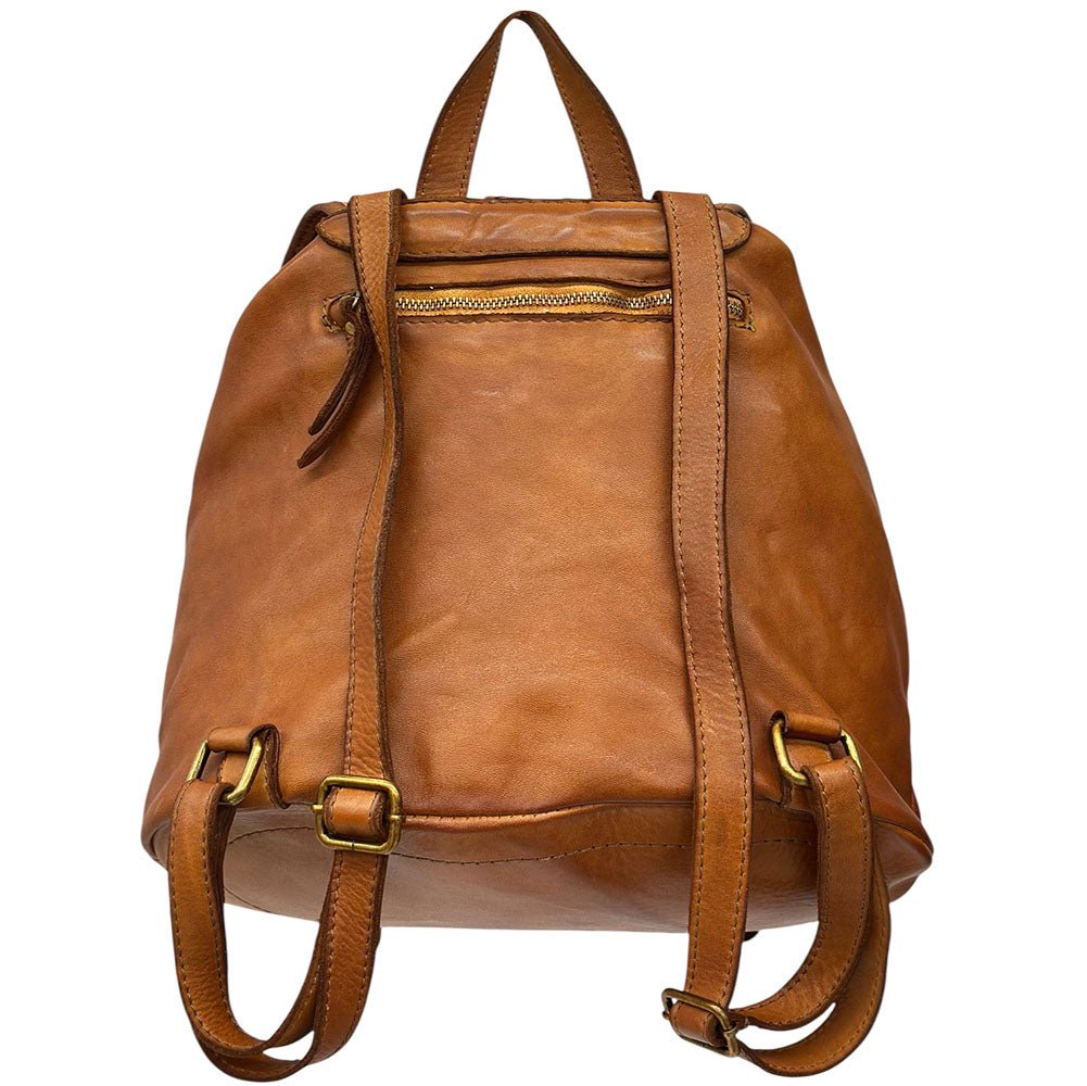 Marinella Washed Cow Leather Backpack - Leather Italiano