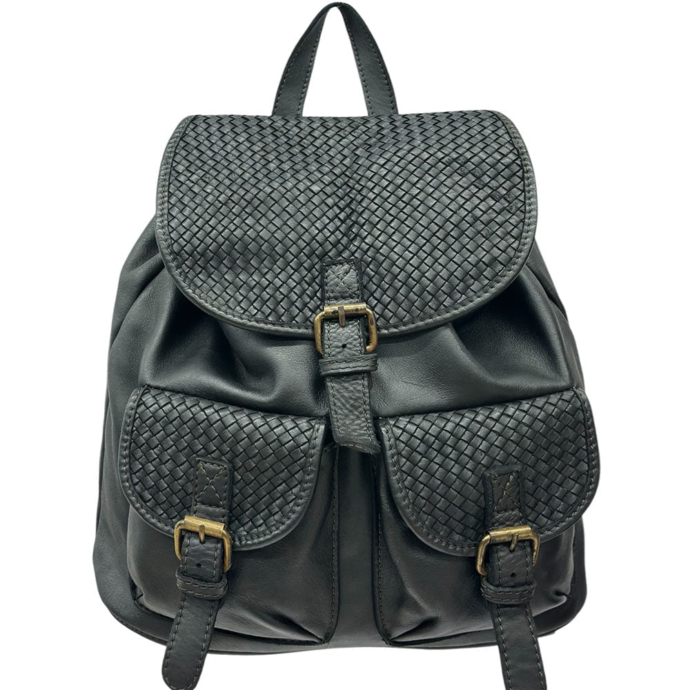 Marinella Washed Cow Leather Backpack - Leather Italiano