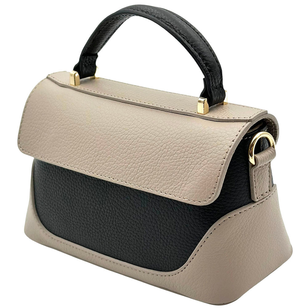 Maristella Italian Cow Leather Mini Top Handle Bag - Leather Italiano