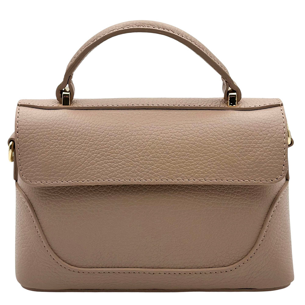 Maristella Italian Cow Leather Mini Top Handle Bag - Leather Italiano