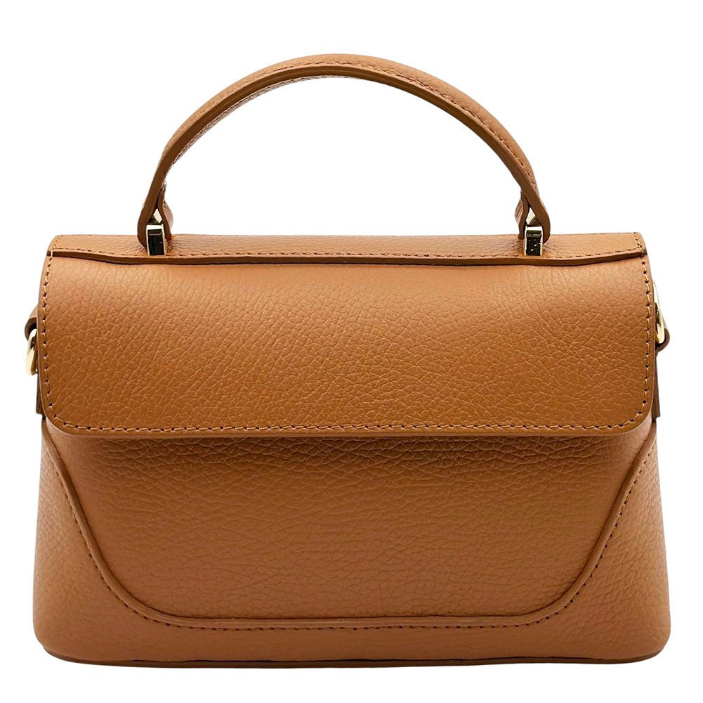 Maristella Italian Cow Leather Mini Top Handle Bag - Leather Italiano