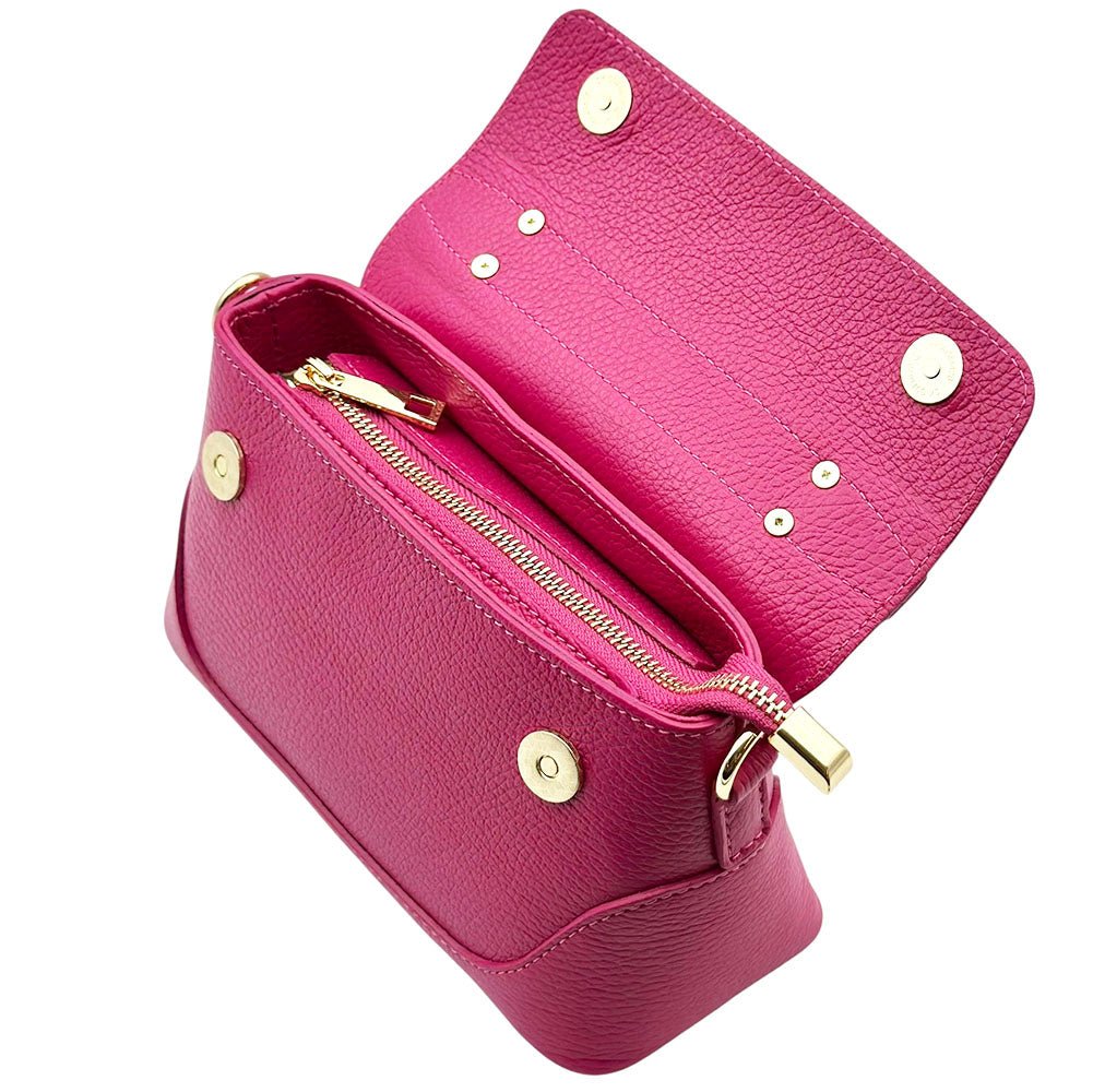 Maristella Italian Cow Leather Mini Top Handle Bag - Leather Italiano