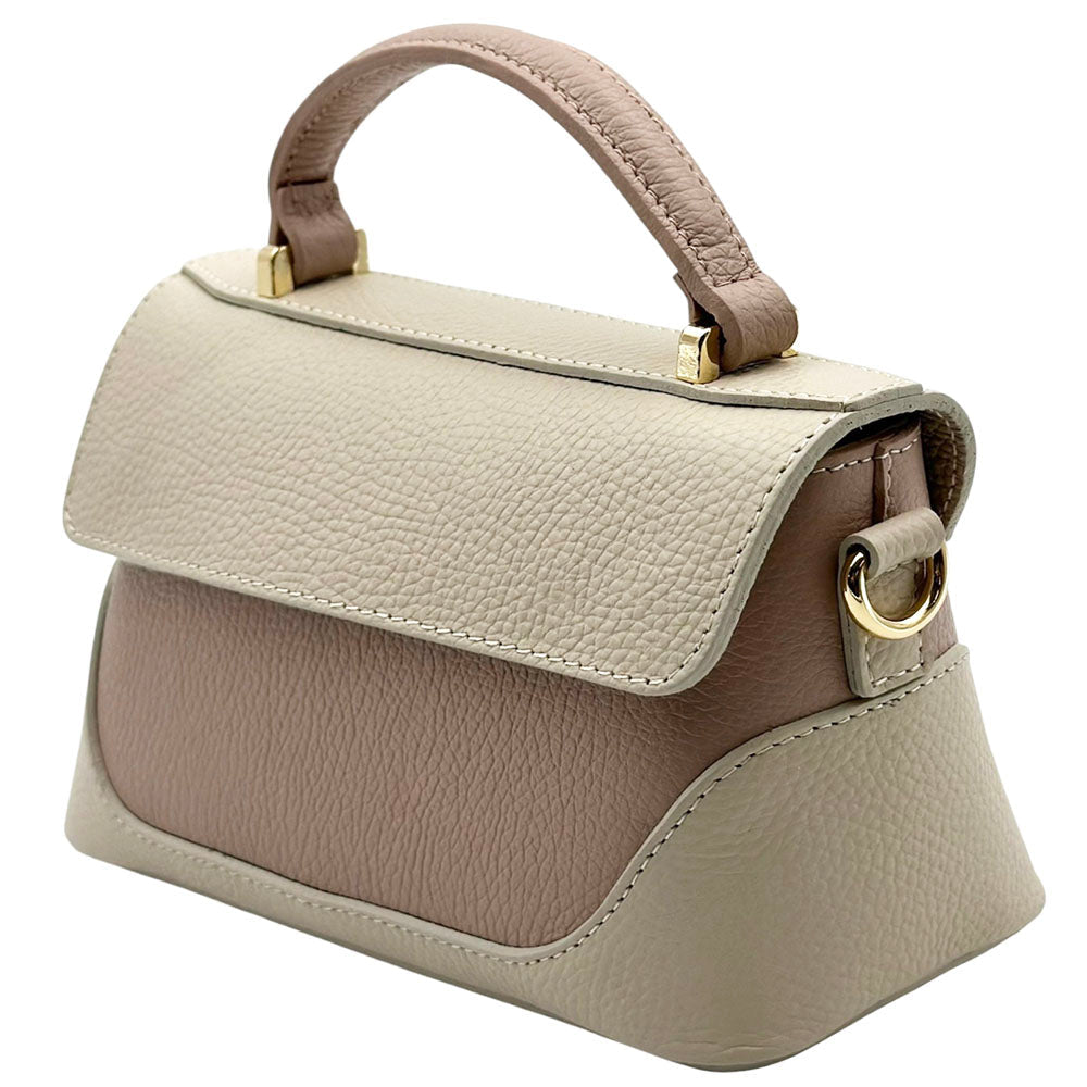 Maristella Italian Cow Leather Mini Top Handle Bag - Leather Italiano