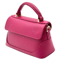Maristella Italian Cow Leather Mini Top Handle Bag - Leather Italiano