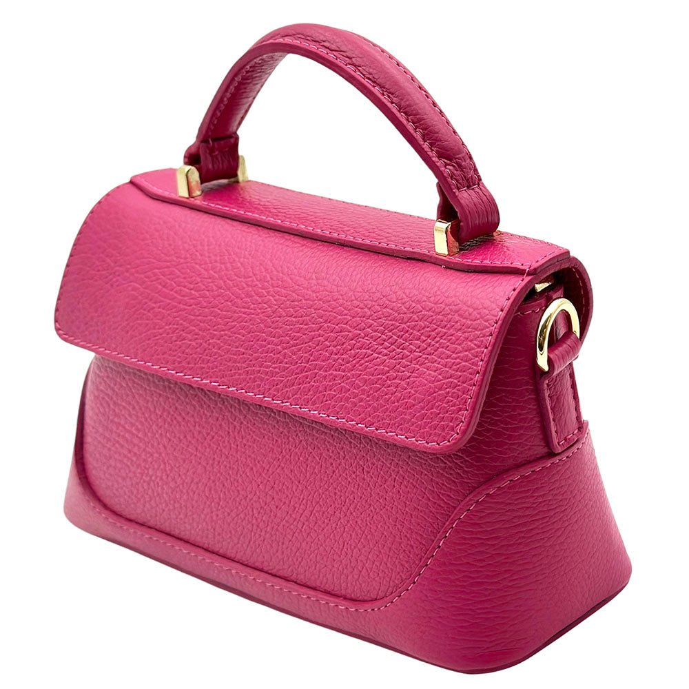 Maristella Italian Cow Leather Mini Top Handle Bag - Leather Italiano