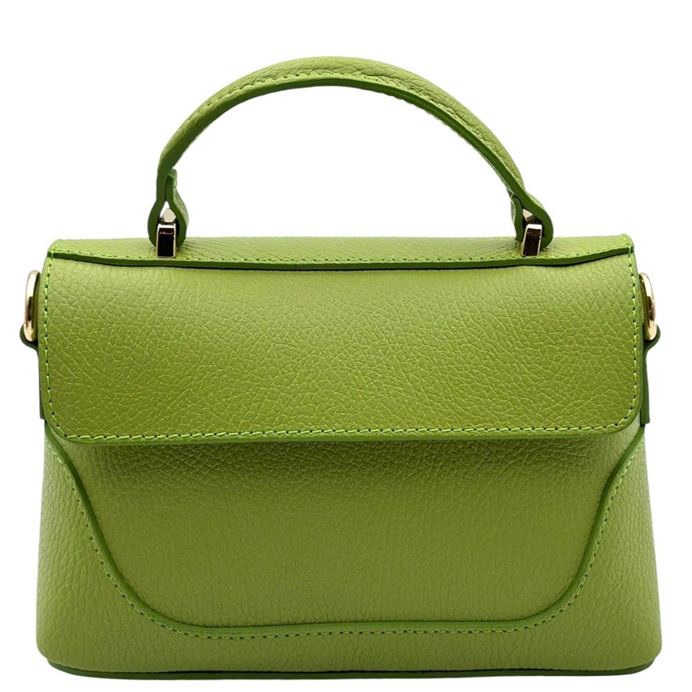 Maristella Italian Cow Leather Mini Top Handle Bag - Leather Italiano