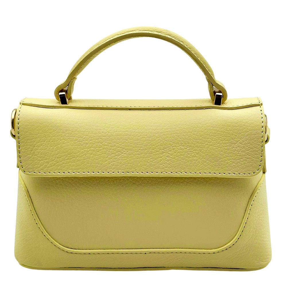 Maristella Italian Cow Leather Mini Top Handle Bag - Leather Italiano