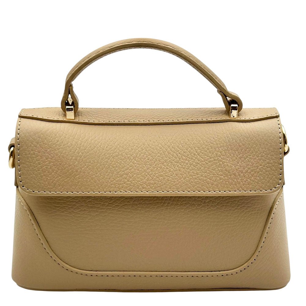 Maristella Italian Cow Leather Mini Top Handle Bag - Leather Italiano